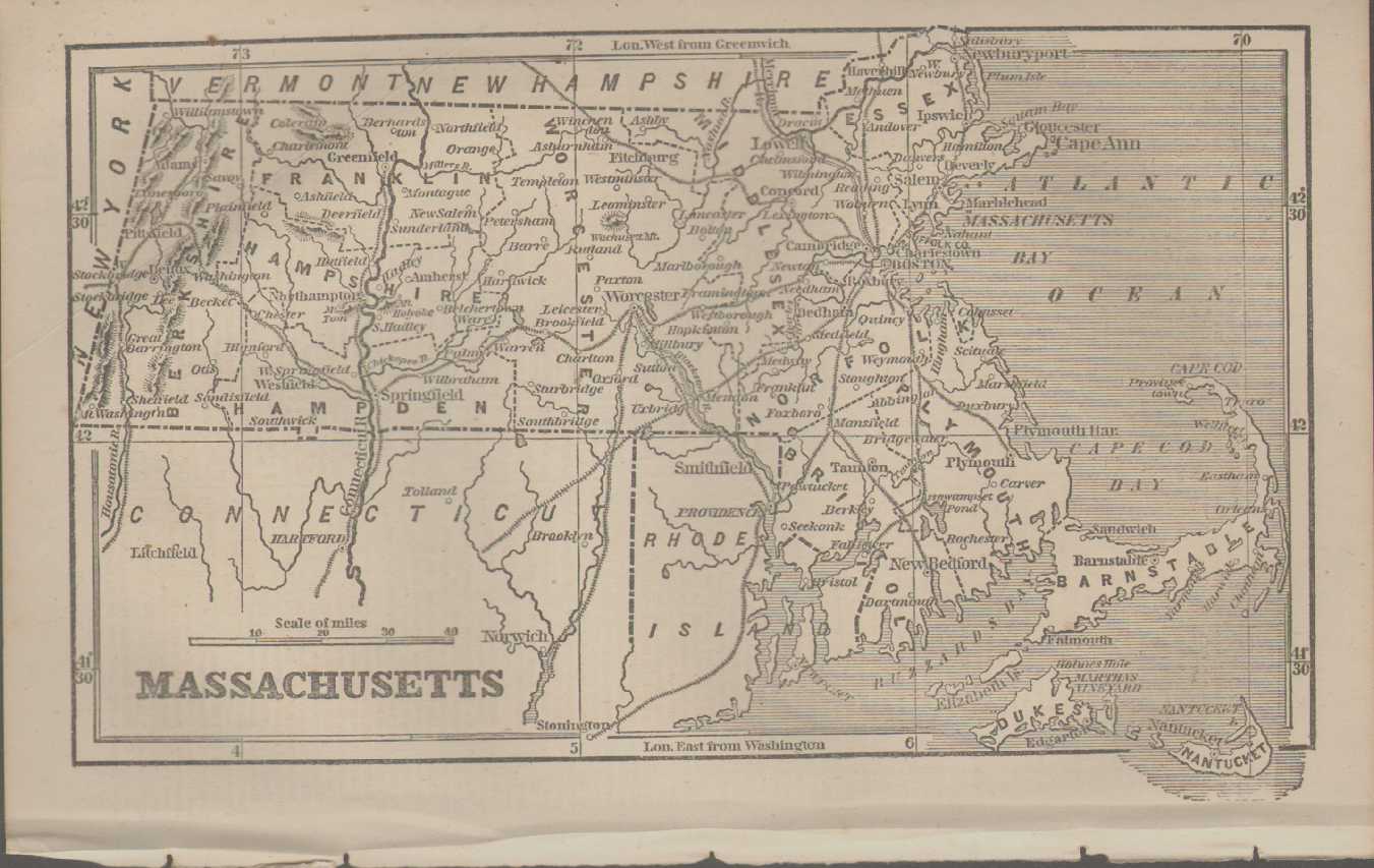 Image for MAP OF MASSACHUSETTS