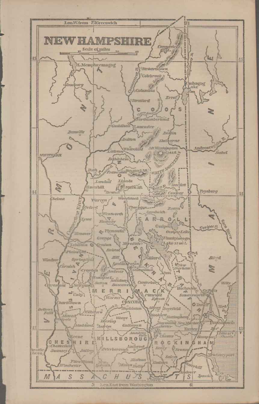 Image for MAP OF NEW HAMPSHIRE
