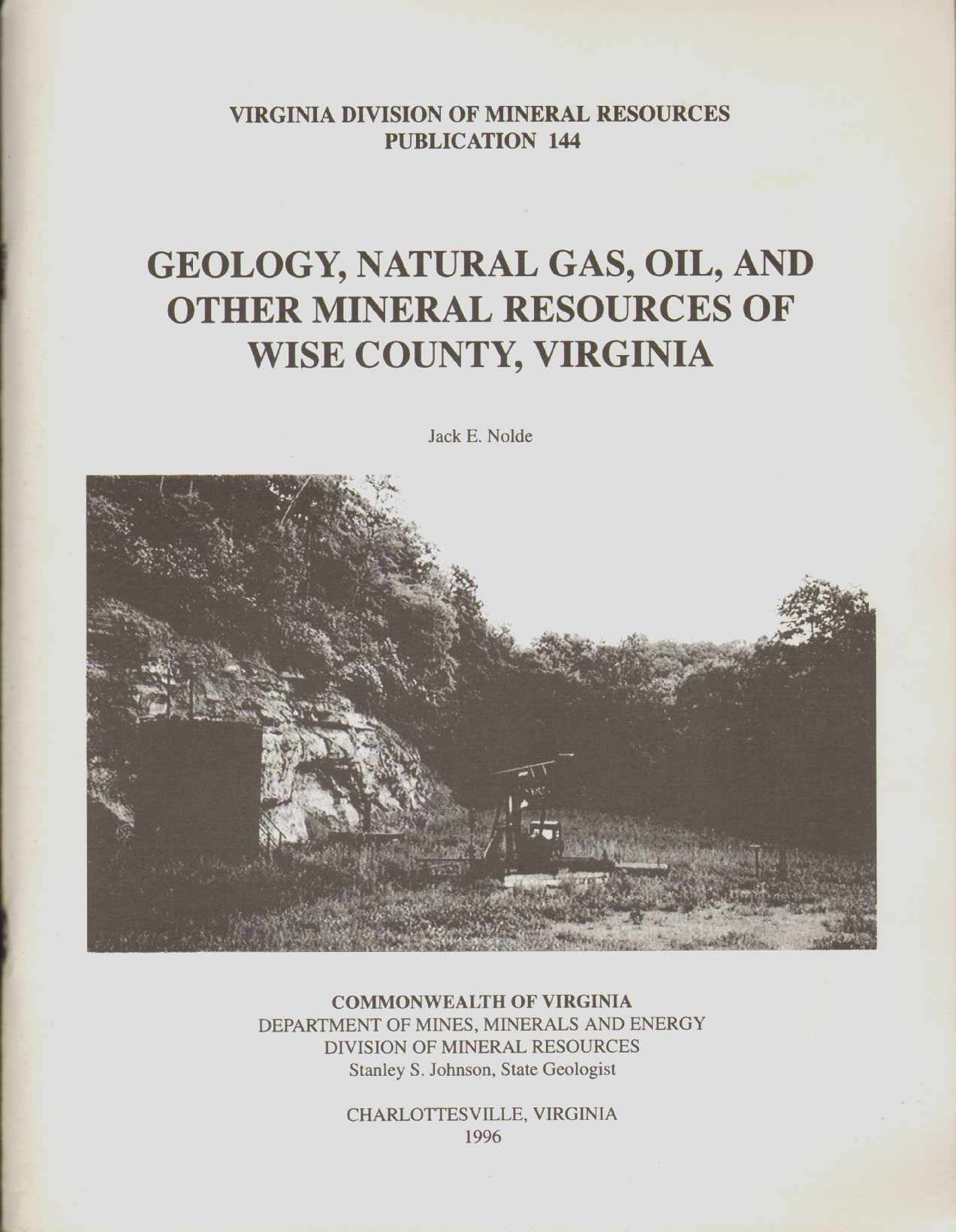 Image for GEOLOGY, NATURAL GAS, OIL, AND OTHER MINERAL RESOURCES OF WISE COUNTY, VIRGINIA Virginia Division of Mineral Resources Publication 144
