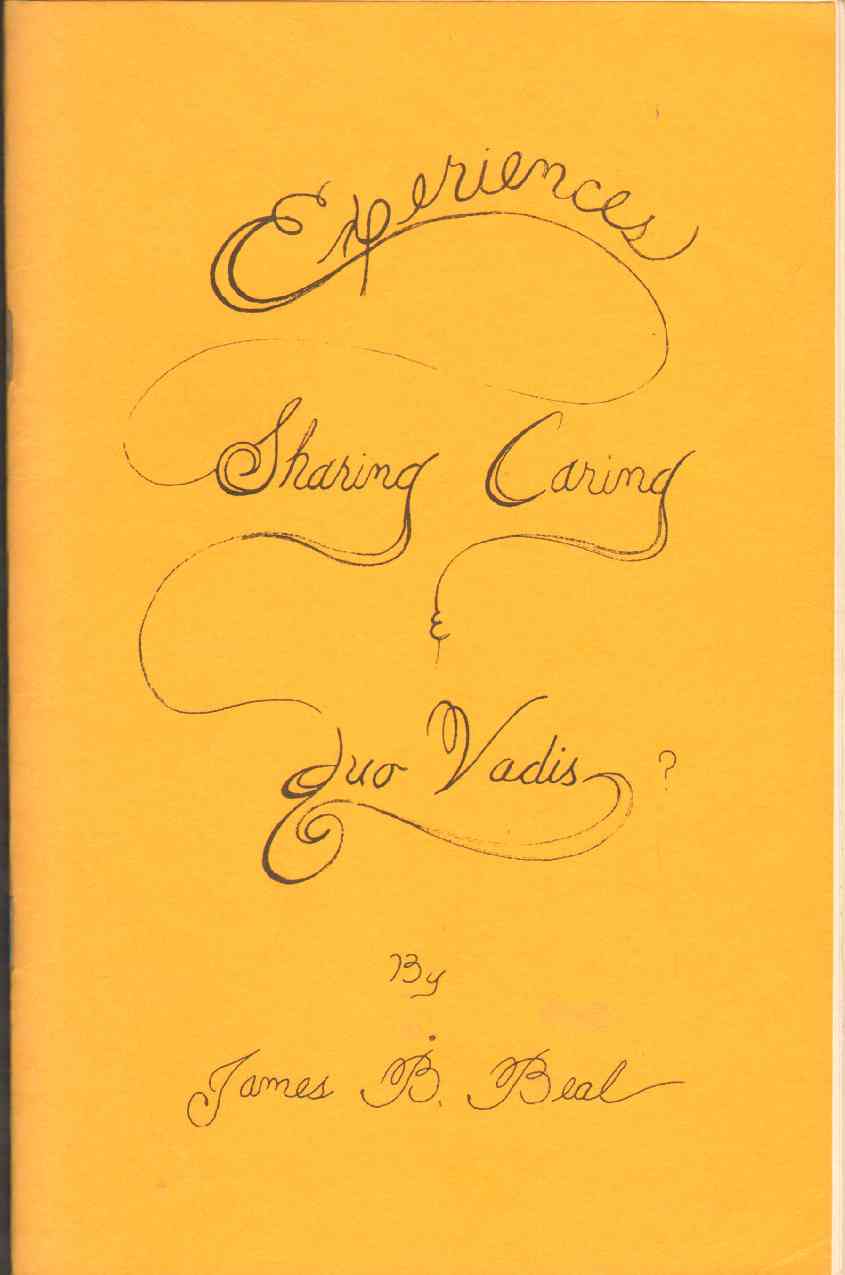 Image for EXPERIENCES, SHARING CARING & QUO VADIS?