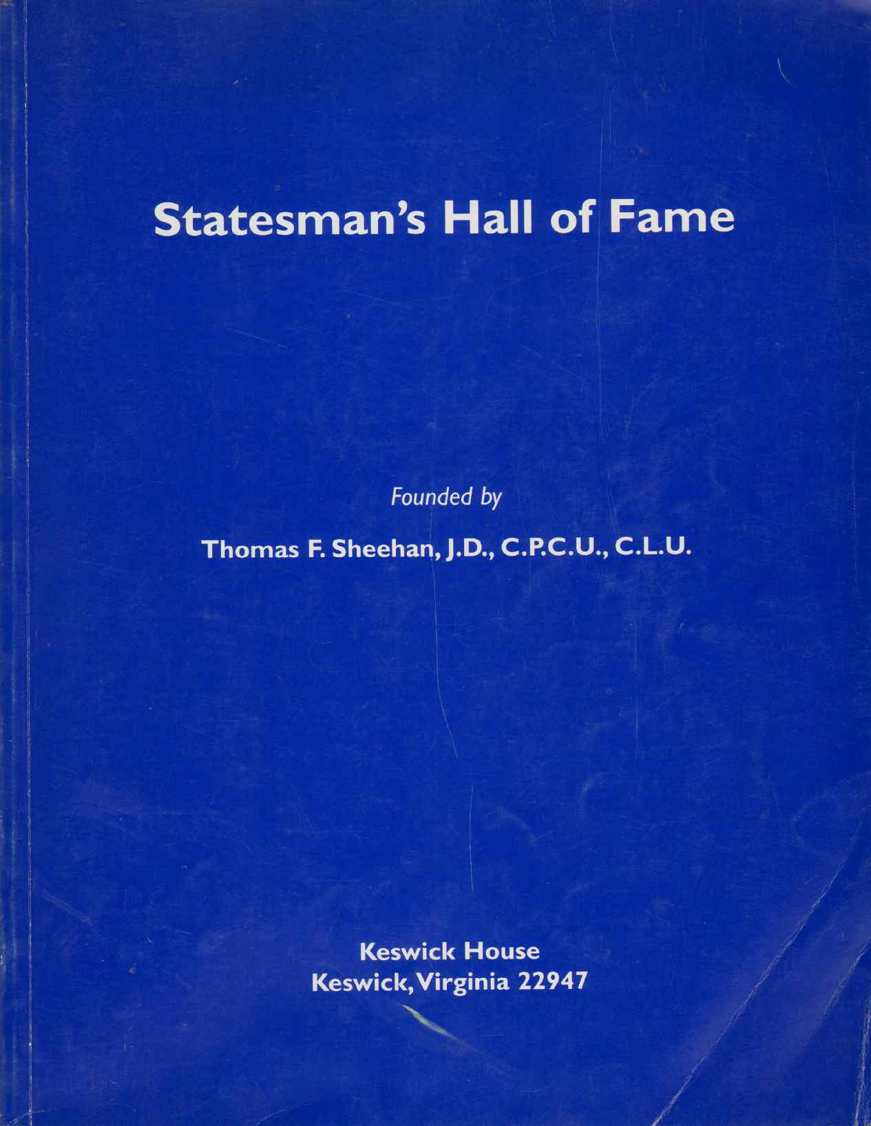 Image for STATESMAN'S HALL OF FAME