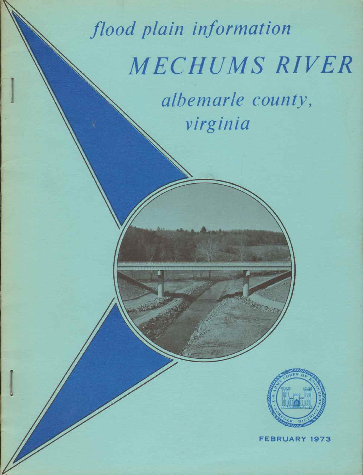 Image for FLOOD PLAIN INFORMATION - MECHUMS RIVER Albemarle County and Charlottesville, Virginia