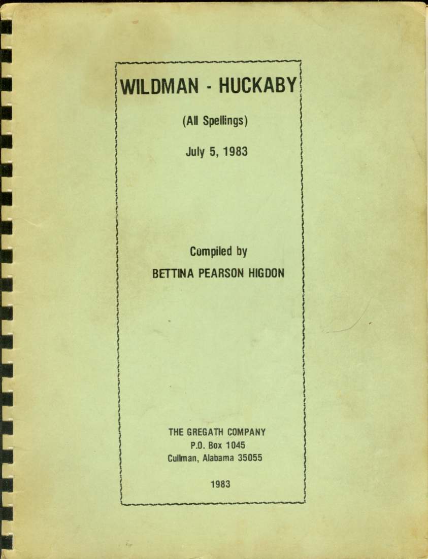 Image for WILDMAN-HUCKABY (ALL SPELLINGS) , JULY 5, 1983