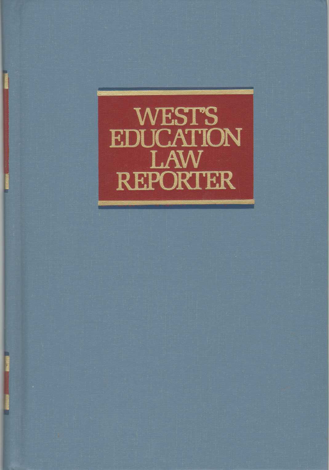 Image for WEST'S EDUCATION LAW REPORTER Volume 221, Nos 1, 2