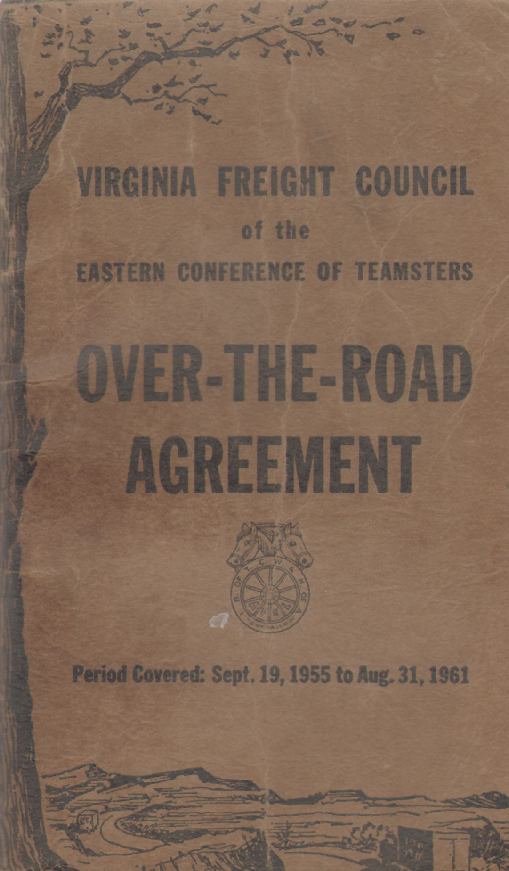 Image for OVER-THE-ROAD AGREEMENT Period Covered: Sept. 19, 1955 to Aug. 31, 1961